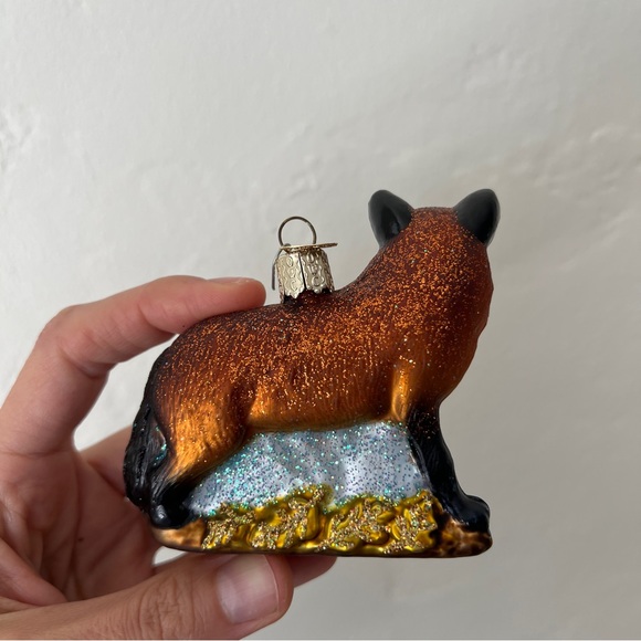 Old World Christmas OWC Red Fox Glass Christmas Ornament glitter sparkle - Picture 10 of 12
